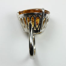 9ct White Gold Trillion Cut Citrine Ring