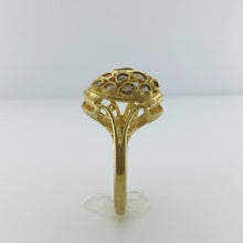 Sterling Silver Gold Plate Polki Diamond Cocktail Ring