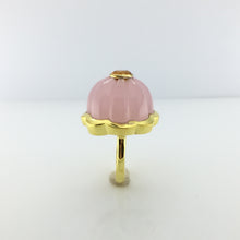 Gold Plated Sterling Silver Rose Quarts and Citrine Ring