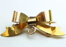 Vintage 9ct Yellow Gold Bow Brooch