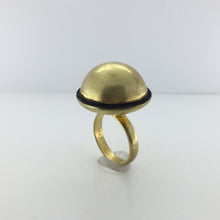 Gold Plated Sterling Silver Dome Topped Ring