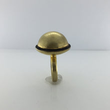 Gold Plated Sterling Silver Dome Topped Ring