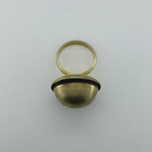 Gold Plated Sterling Silver Dome Topped Ring