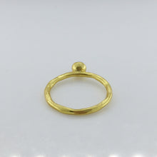 Gold Plated Sterling Silver Button Coral Ring