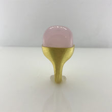 Gold Plate Sterling Silver Rose Quartz Ring