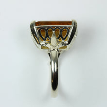 9ct White Gold Yellow Citrine Ring