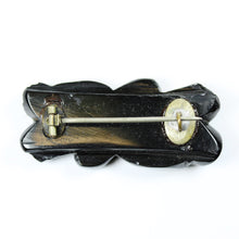 Victorian Black Mourning Whitby Jet Brooch