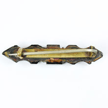 Carved Victorian Whitby Jet Maltese Cross Brooch