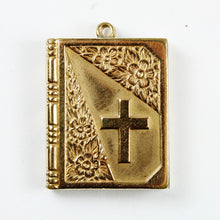 Antique 9ct Yellow Gold Engraved Bible Locket