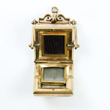 Antique Square Engraved Bloodstone Swivel Locket