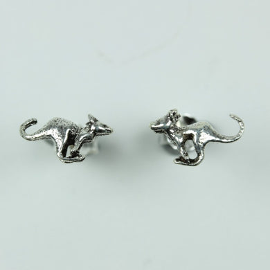 Sterling Silver Stud Kangaroo Earrings