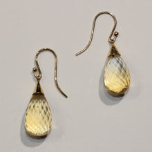 9ct Yellow Gold Natural Lemon Citrine Drop Earrings
