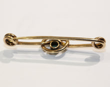 Vintage 9ct Yellow Gold Turquoise Pin