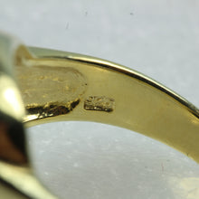 Sterling Silver Gold Plate Black Onyx Signet Ring