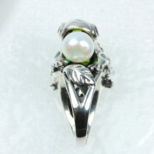 Enamel, Ruby and Freshwater Pearl Frog Ring