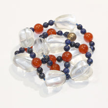 Carnelian, Lapis Lazuli and Rock Crystal Necklace