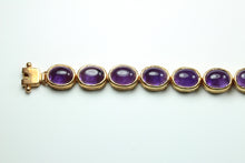 Sterling Silver Rose Gold Plated Amethyst Bracelet