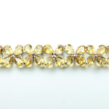 Sterling Silver Citrine Clover Bracelet
