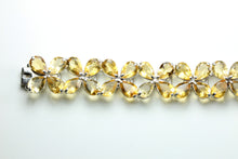 Sterling Silver Citrine Clover Bracelet
