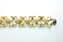 Sterling Silver Citrine Clover Bracelet