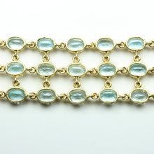 Sterling Silver Gold Plated Topaz Oval Cut Bracelet