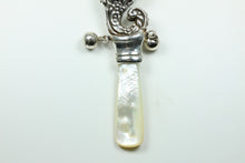 Sterling Silver Mother Of Pearl Sea Horse Rattle