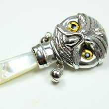 Sterling Silver Mother Of Pearl Owl Rattle