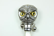 Sterling Silver Mother Of Pearl Owl Rattle