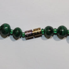 Antique Malachite and Green Glass Necklace