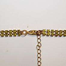 Vintage Yellow Crystal Tassel Collar Necklace