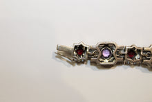 Amethyst, Garnet and Marcasite Art Deco Style Bracelet