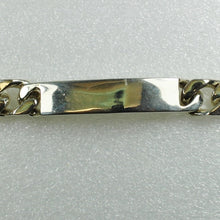 Silver Curb Chain With Central Plate and Safety Latch Men’s Bracelet