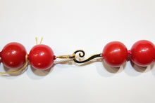 Red Round Bakelite Necklace