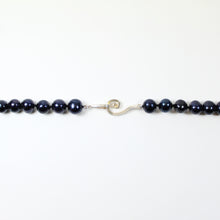 Blue Black Freshwater Pearl Beaded Opera Length Necklace