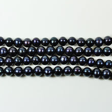 Blue Black Freshwater Pearl Beaded Opera Length Necklace