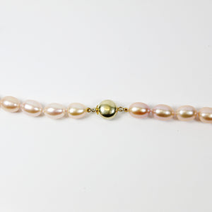 Pale Pink Cultured Pearl Necklace