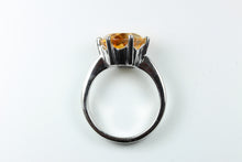 Sterling Silver Round Cut Citrine Ring