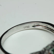 18ct White Gold 1.38ct Emerald and Diamond Trilogy Ring