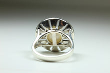 Sterling Silver Marcasite and Pearl Ring