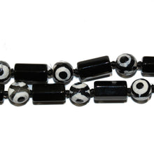 Onyx and Vintage Glass Necklace