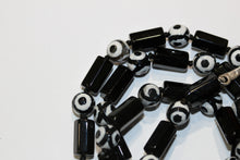 Onyx and Vintage Glass Necklace