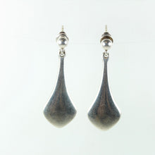 Sterling Silver Danish Modernist Drop Earrings