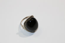 Onyx and Marcasite Ring