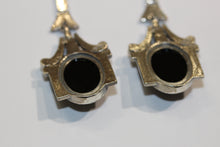 Sterling Silver Onyx and Marcasite Drops