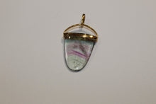 Fluorite Gold Plate Pendant
