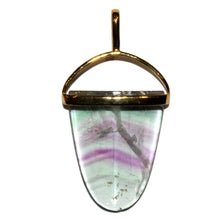 Fluorite Gold Plate Pendant