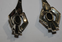 Onyx and Marcasite Drop Earrings