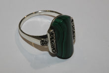 Malachite and Marcasite Ring