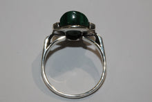 Malachite and Marcasite Ring