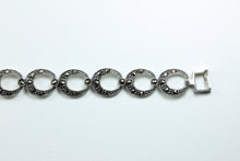 Sterling Silver Horseshoe Marcasite Bracelet